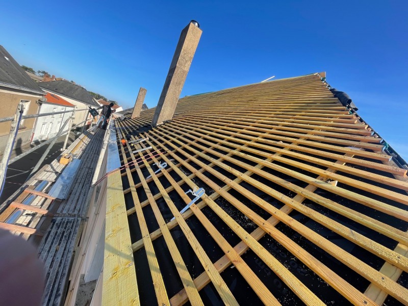 Rétablissement de la charpente en sa totalité sur la commune de Sautron