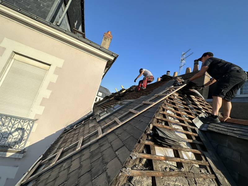 dépose toiture plus évacuation des gravats 