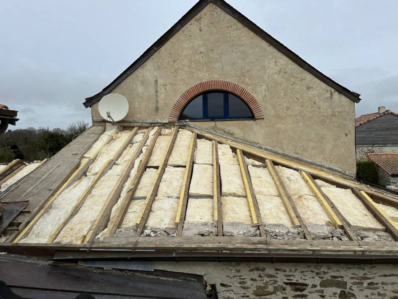 vue avec laine de verre installé 