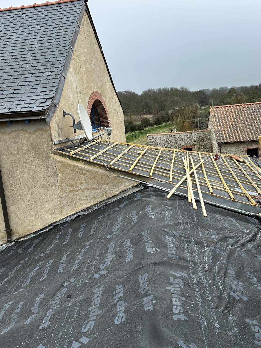 vue avec écran de sous toiture installé