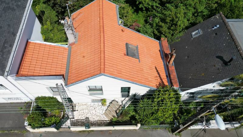 Vue aérienne de changement de la Couverture