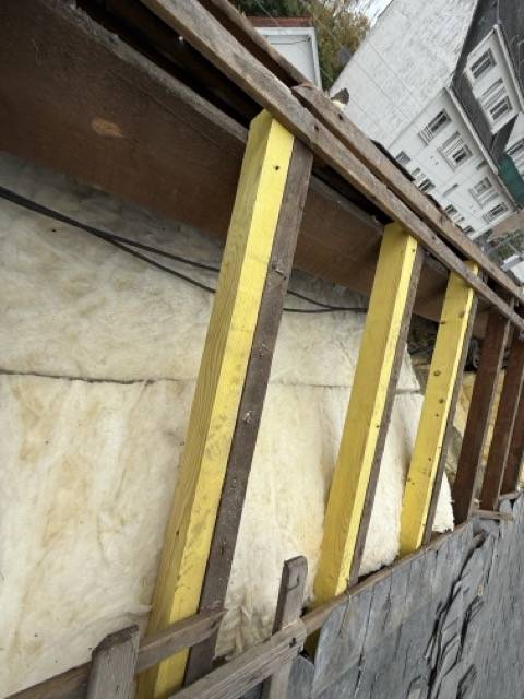 Installation de nouveaux chevrons